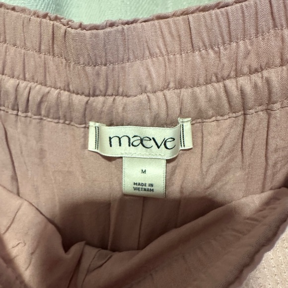 NWT Anthropologie Maeve Blush Sequin Joggers with White Stripe M - Picture 4 of 13